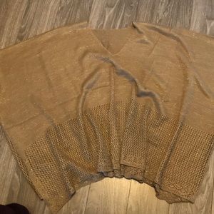 Brand New Knitted Golden Poncho